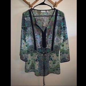 Floral and paisley bohemian top